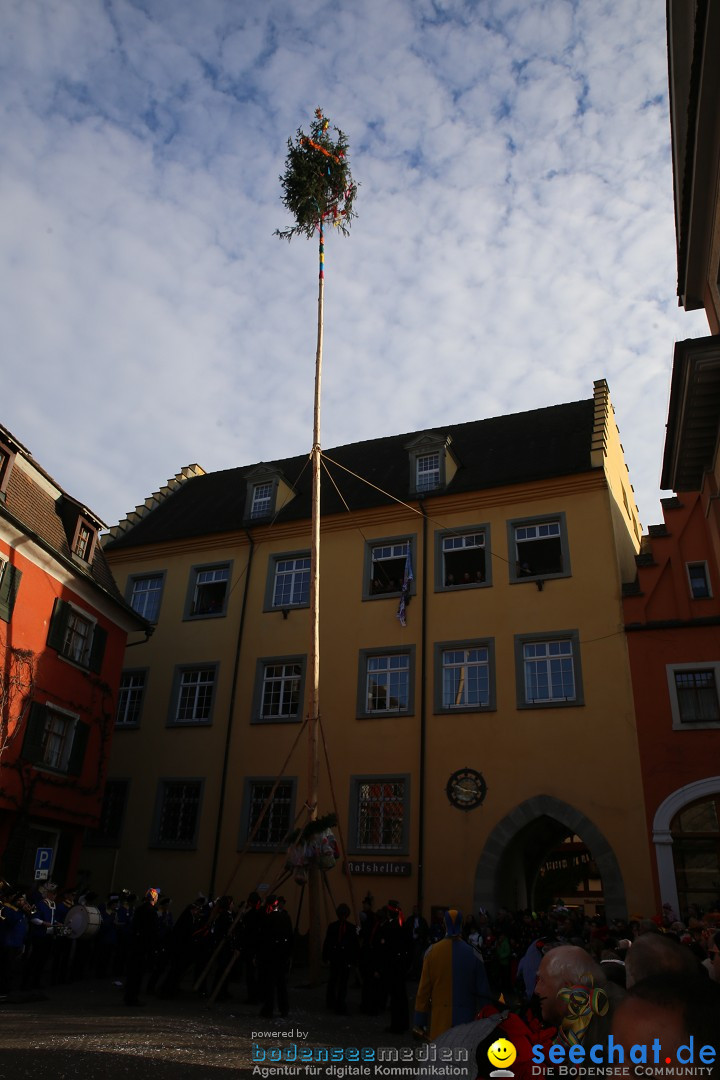 Fasnetsumzug mit Narrenbaumstellen: Meersburg am Bodensee, 24.02.2019