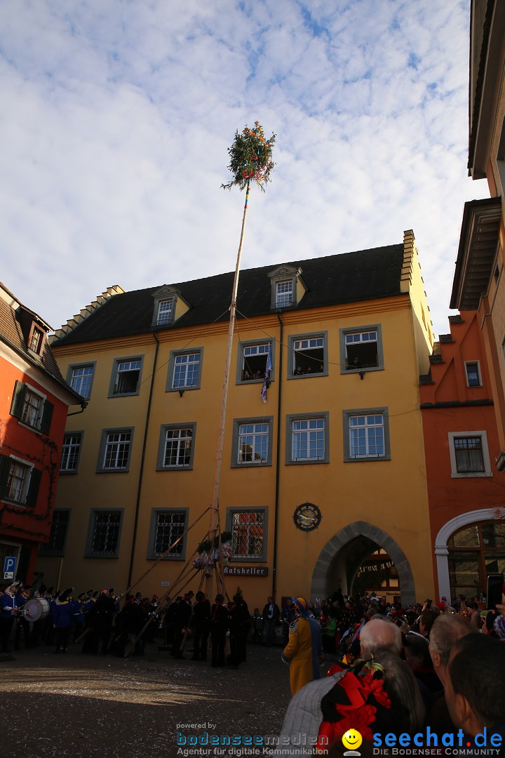 Fasnetsumzug mit Narrenbaumstellen: Meersburg am Bodensee, 24.02.2019