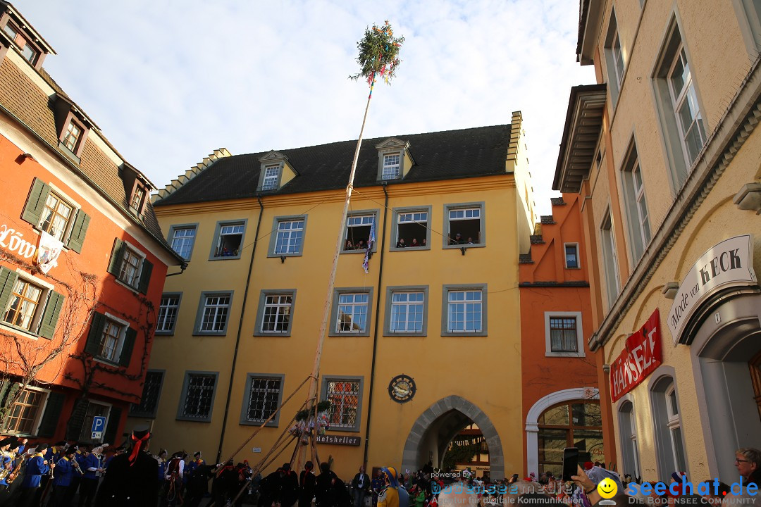 Fasnetsumzug mit Narrenbaumstellen: Meersburg am Bodensee, 24.02.2019