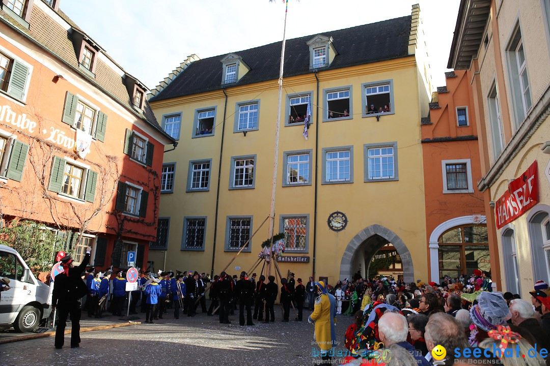 Fasnetsumzug mit Narrenbaumstellen: Meersburg am Bodensee, 24.02.2019