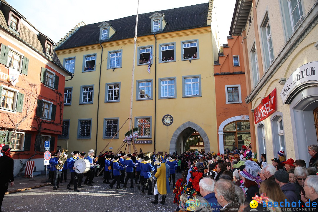 Fasnetsumzug mit Narrenbaumstellen: Meersburg am Bodensee, 24.02.2019