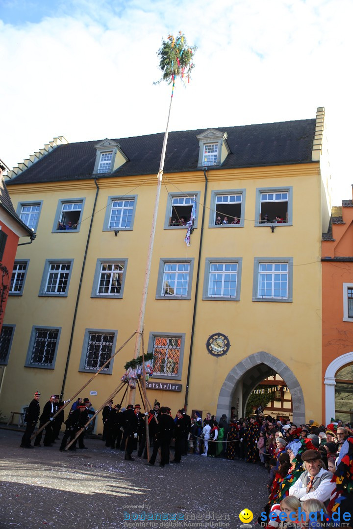 Fasnetsumzug mit Narrenbaumstellen: Meersburg am Bodensee, 24.02.2019