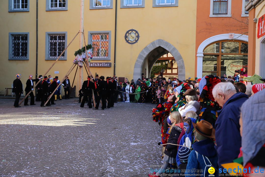 Fasnetsumzug mit Narrenbaumstellen: Meersburg am Bodensee, 24.02.2019