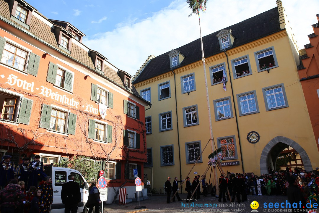 Fasnetsumzug mit Narrenbaumstellen: Meersburg am Bodensee, 24.02.2019