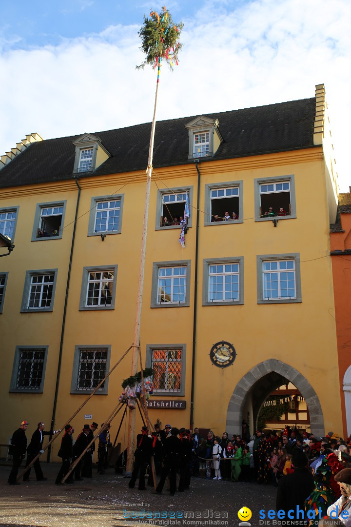 Fasnetsumzug mit Narrenbaumstellen: Meersburg am Bodensee, 24.02.2019