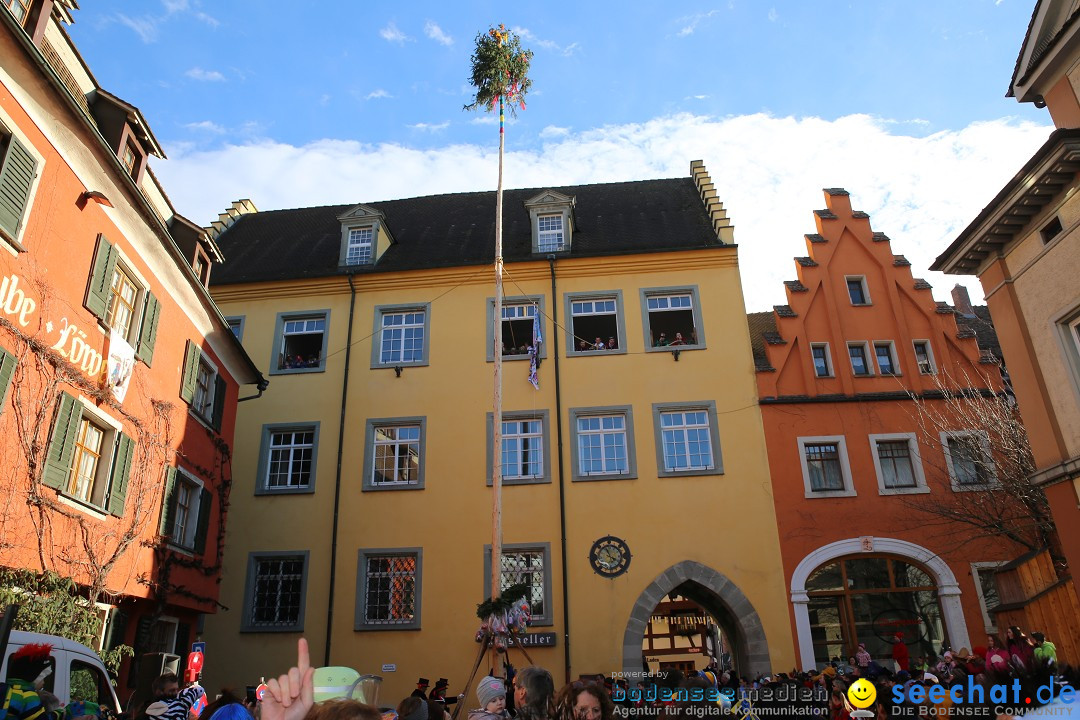 Fasnetsumzug mit Narrenbaumstellen: Meersburg am Bodensee, 24.02.2019