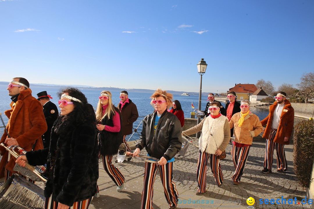 Fasnetsumzug mit Narrenbaumstellen: Meersburg am Bodensee, 24.02.2019