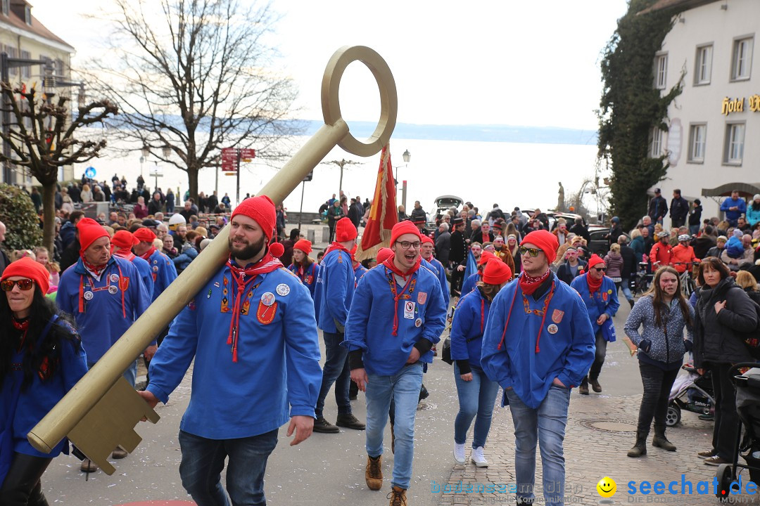 Fasnetsumzug mit Narrenbaumstellen: Meersburg am Bodensee, 24.02.2019