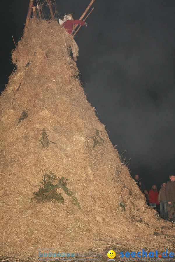 Funkenfeuer 2010: Ursaul bei Stockach am Bodensee, 21.02.2010