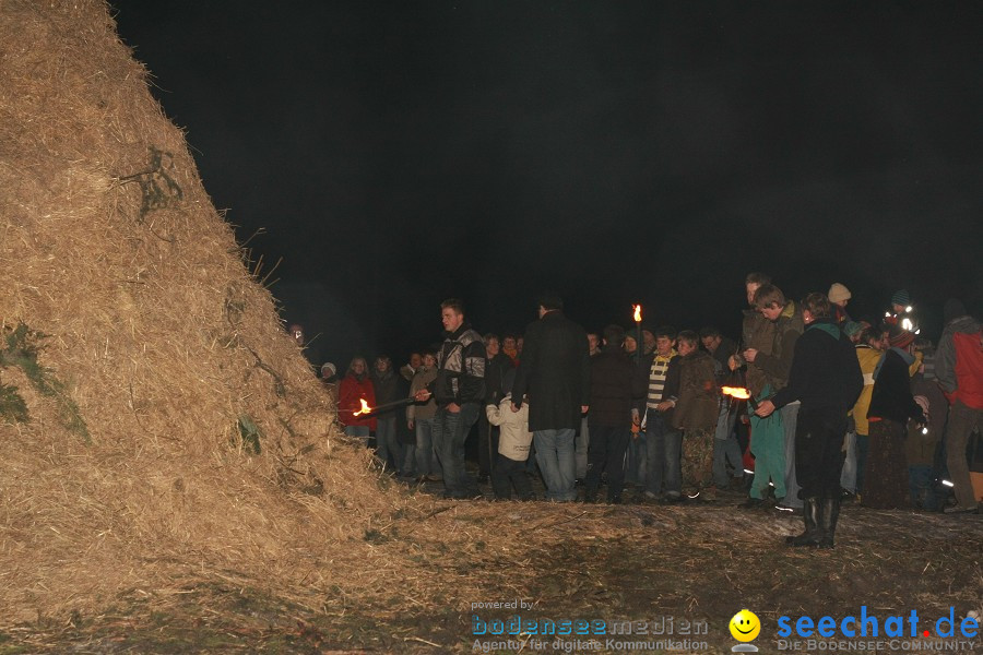 Funkenfeuer 2010: Ursaul bei Stockach am Bodensee, 21.02.2010