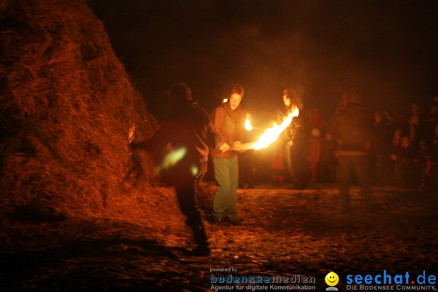 Funkenfeuer 2010: Ursaul bei Stockach am Bodensee, 21.02.2010