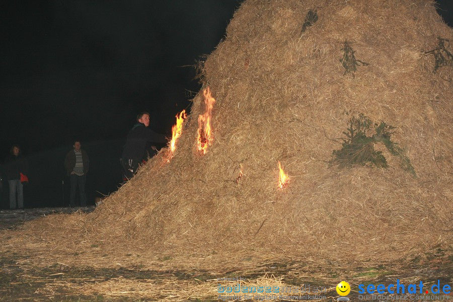 Funkenfeuer 2010: Ursaul bei Stockach am Bodensee, 21.02.2010