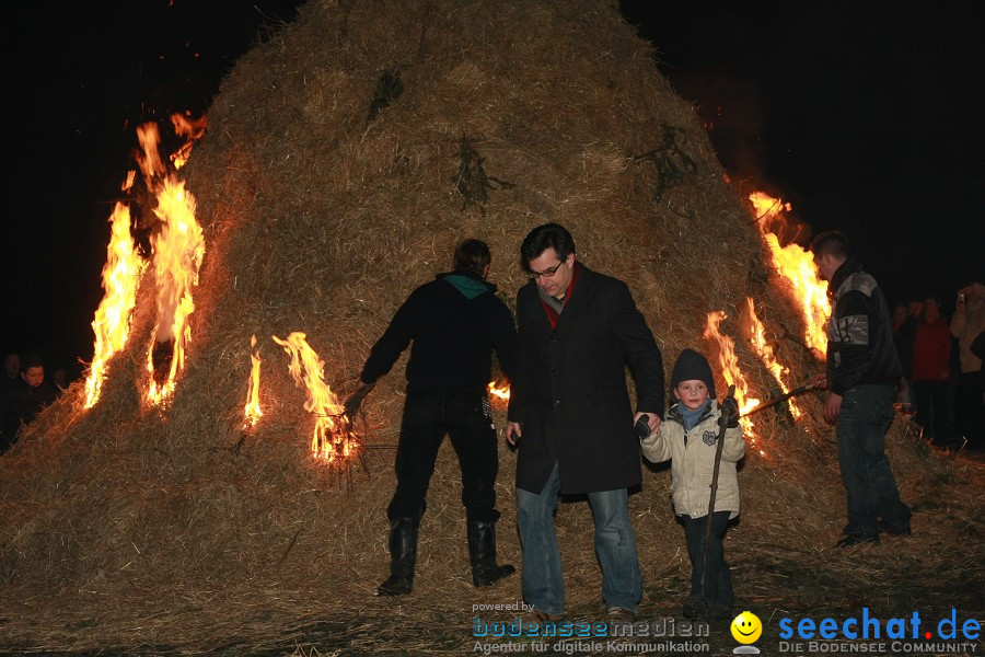 Funkenfeuer 2010: Ursaul bei Stockach am Bodensee, 21.02.2010