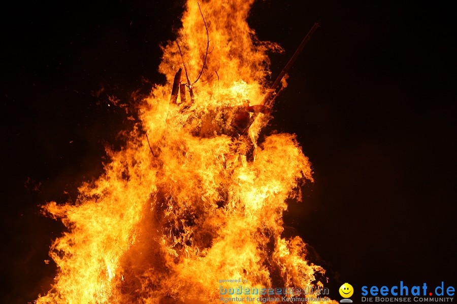 Funkenfeuer 2010: Ursaul bei Stockach am Bodensee, 21.02.2010