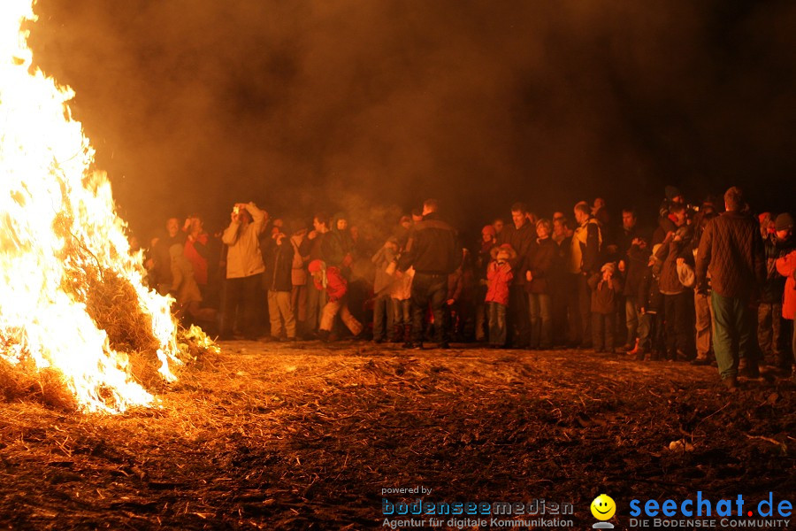 Funkenfeuer 2010: Ursaul bei Stockach am Bodensee, 21.02.2010