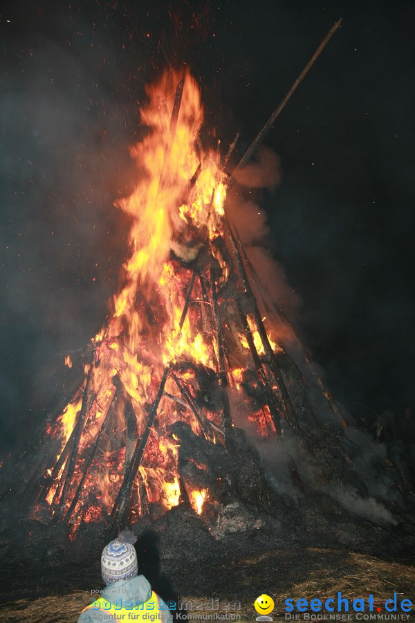 Funkenfeuer 2010: Ursaul bei Stockach am Bodensee, 21.02.2010