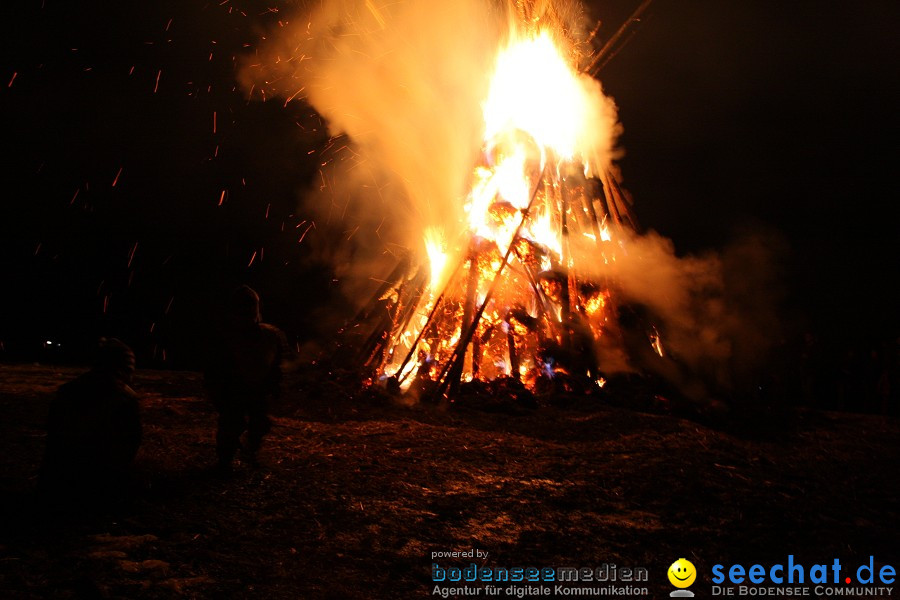 Funkenfeuer 2010: Ursaul bei Stockach am Bodensee, 21.02.2010