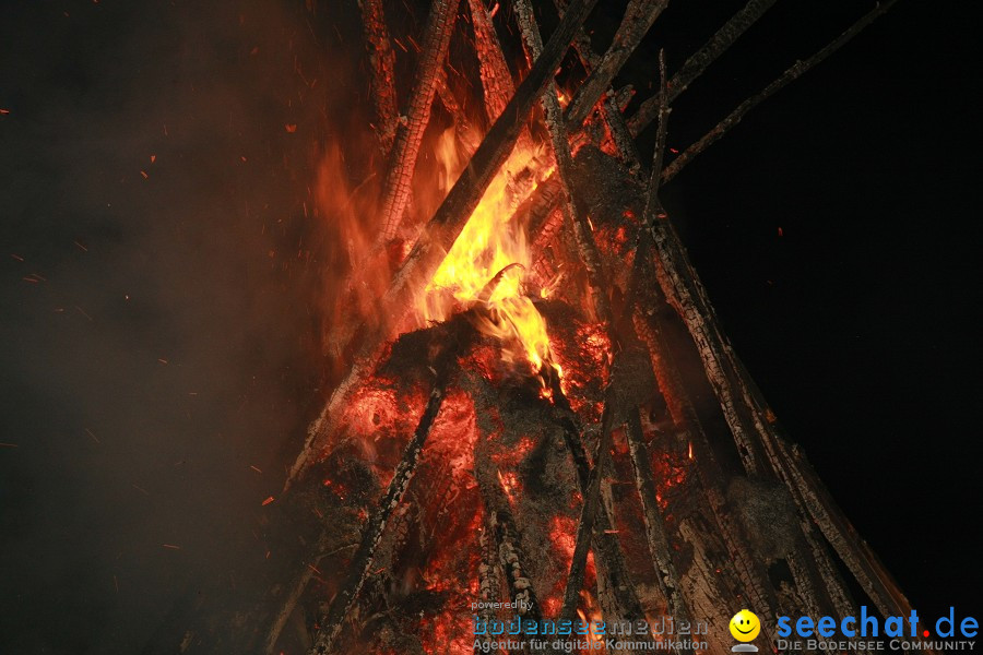 Funkenfeuer 2010: Ursaul bei Stockach am Bodensee, 21.02.2010