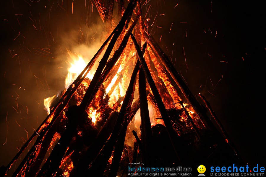 Funkenfeuer 2010: Ursaul bei Stockach am Bodensee, 21.02.2010