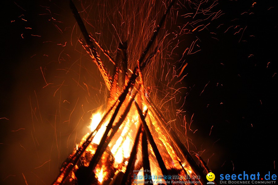 Funkenfeuer 2010: Ursaul bei Stockach am Bodensee, 21.02.2010