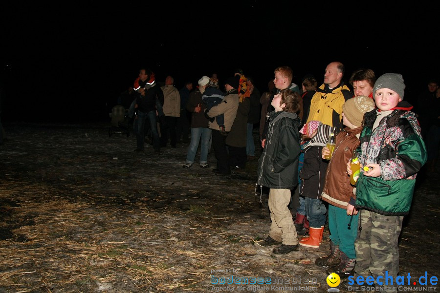 Funkenfeuer 2010: Ursaul bei Stockach am Bodensee, 21.02.2010