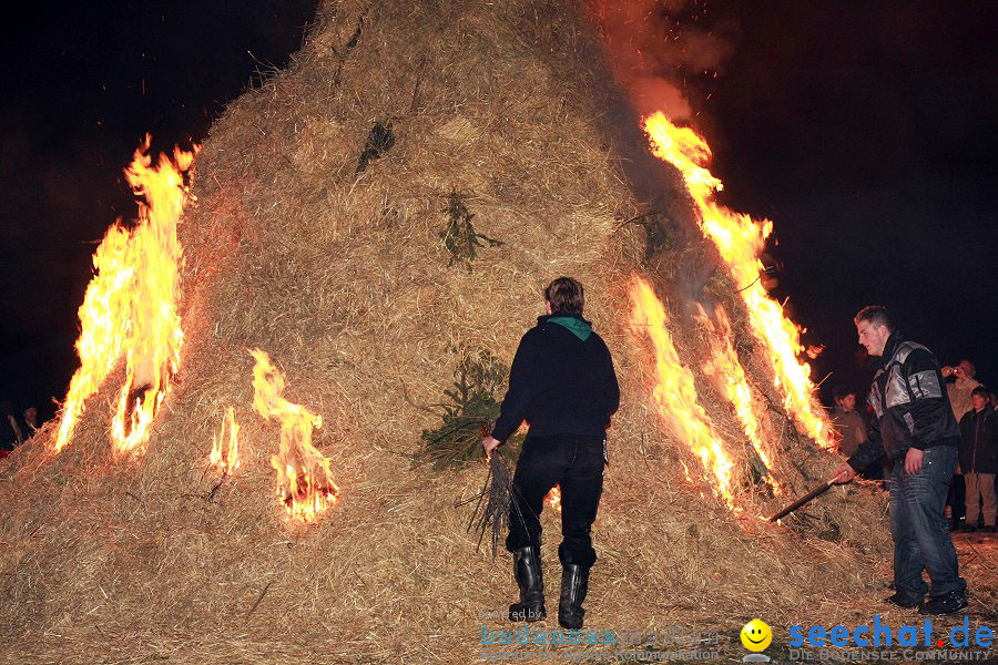 Funkenfeuer 2010: Ursaul bei Stockach am Bodensee, 21.02.2010