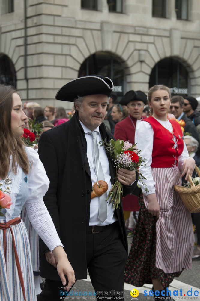 Sechselaeuten Kinderumzug - Fruehlingsfest: Zuerich, 08.04.2019