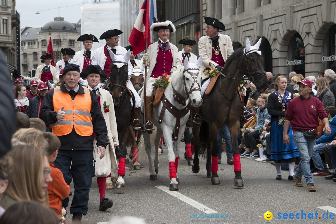 Sechselaeuten Kinderumzug - Fruehlingsfest: Zuerich, 08.04.2019