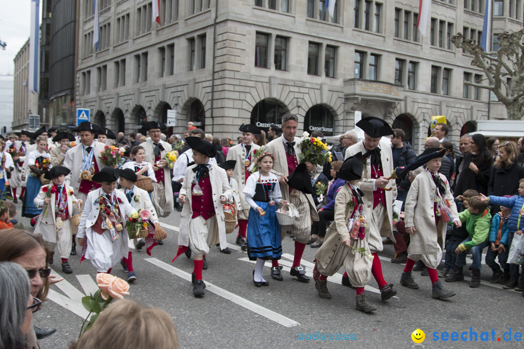 Sechselaeuten Kinderumzug - Fruehlingsfest: Zuerich, 08.04.2019