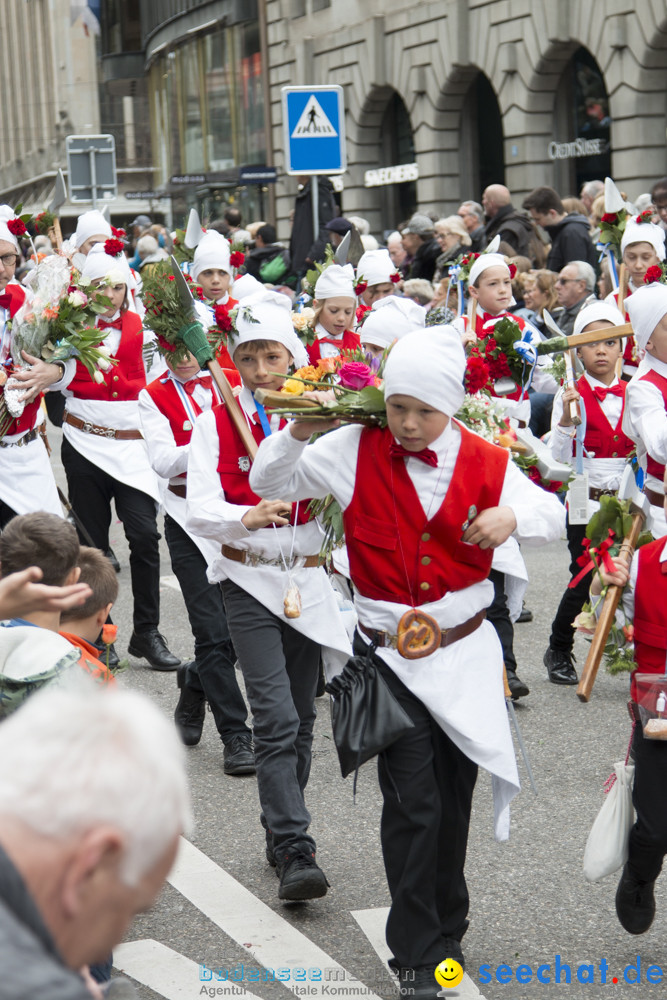 Sechselaeuten Kinderumzug - Fruehlingsfest: Zuerich, 08.04.2019