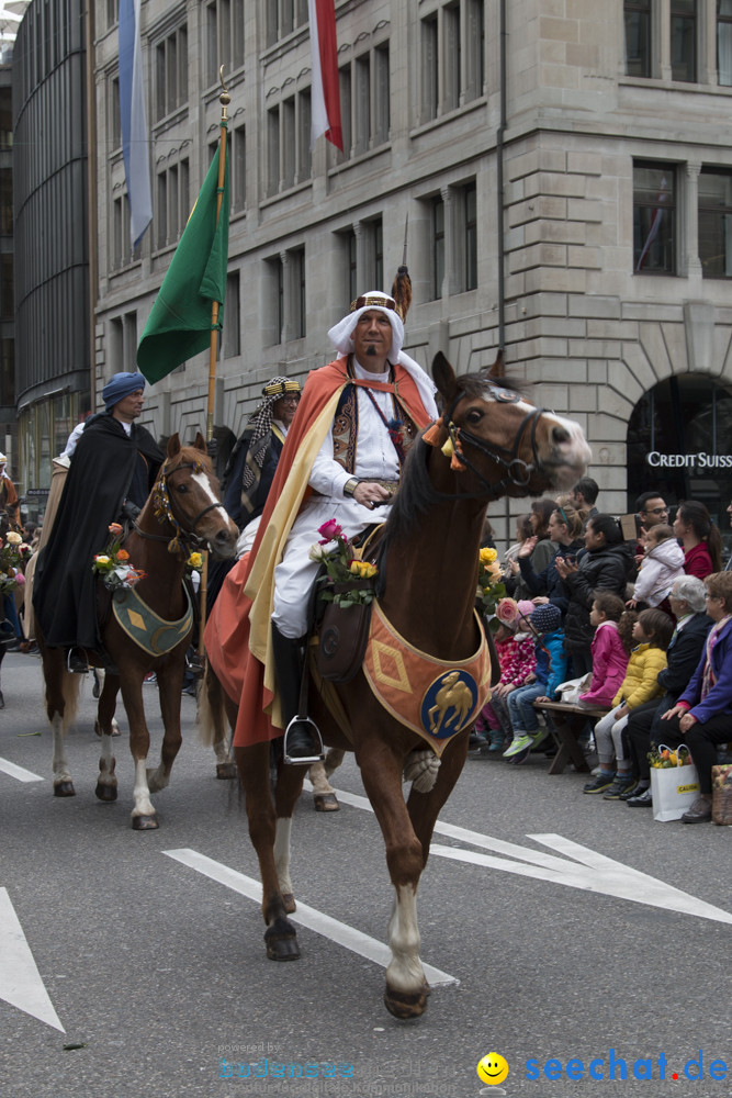 Sechselaeuten Kinderumzug - Fruehlingsfest: Zuerich, 08.04.2019