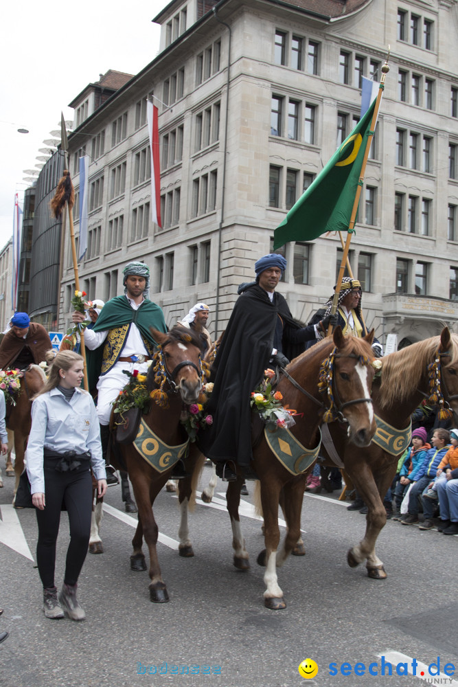 Sechselaeuten Kinderumzug - Fruehlingsfest: Zuerich, 08.04.2019