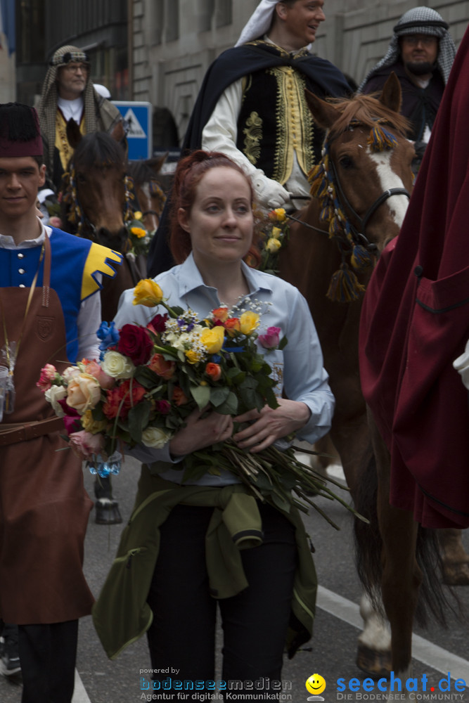 Sechselaeuten Kinderumzug - Fruehlingsfest: Zuerich, 08.04.2019