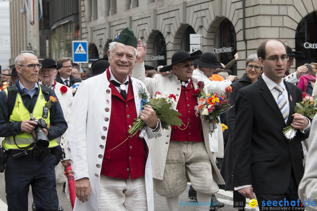 Sechselaeuten Kinderumzug - Fruehlingsfest: Zuerich, 08.04.2019