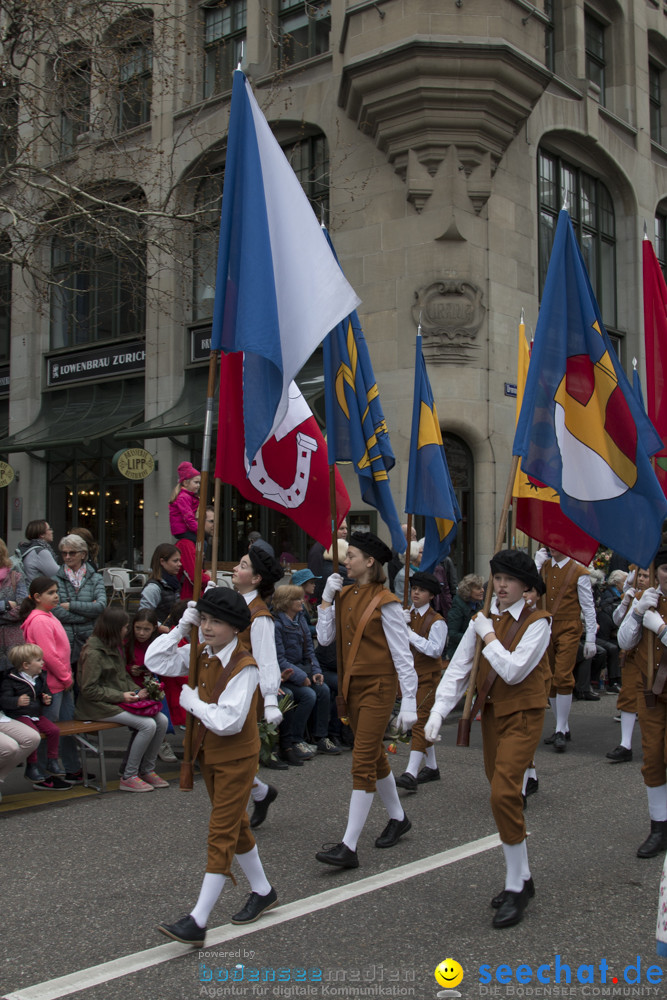 Sechselaeuten Kinderumzug - Fruehlingsfest: Zuerich, 08.04.2019