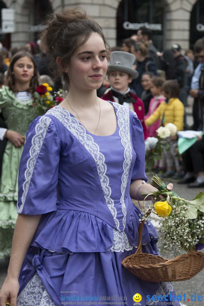 Sechselaeuten Kinderumzug - Fruehlingsfest: Zuerich, 08.04.2019