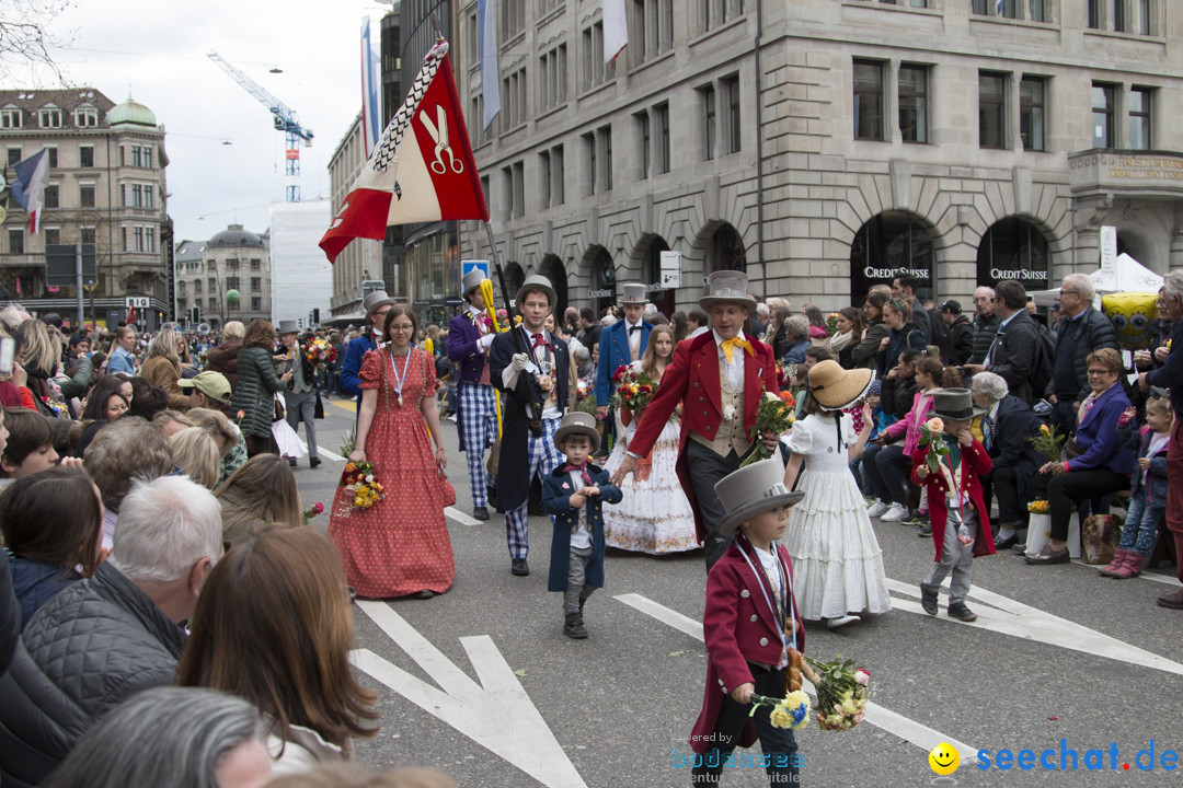 Sechselaeuten Kinderumzug - Fruehlingsfest: Zuerich, 08.04.2019