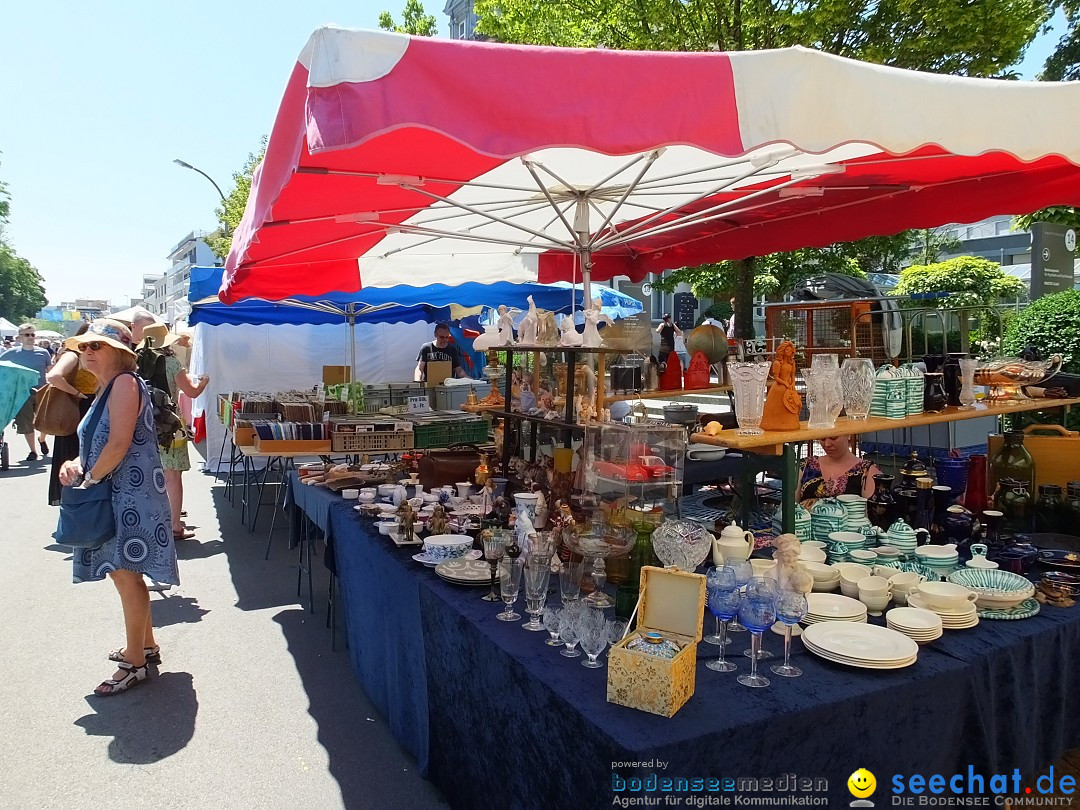 Grenzueberschreitender Hitze-Flohmarkt: Konstanz am Bodensee, 30.06.2019