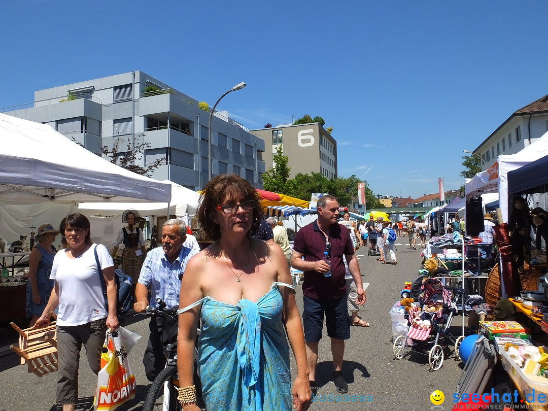 Grenzueberschreitender Hitze-Flohmarkt: Konstanz am Bodensee, 30.06.2019