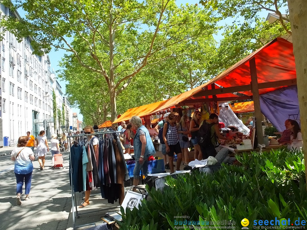 Grenzueberschreitender Hitze-Flohmarkt: Konstanz am Bodensee, 30.06.2019