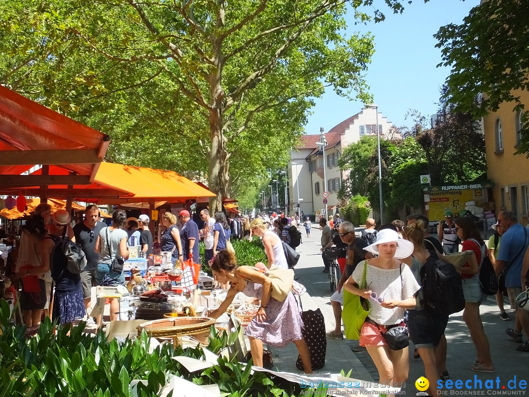 Grenzueberschreitender Hitze-Flohmarkt: Konstanz am Bodensee, 30.06.2019