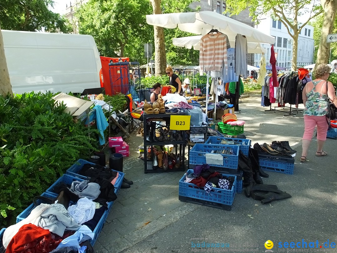 Grenzueberschreitender Hitze-Flohmarkt: Konstanz am Bodensee, 30.06.2019