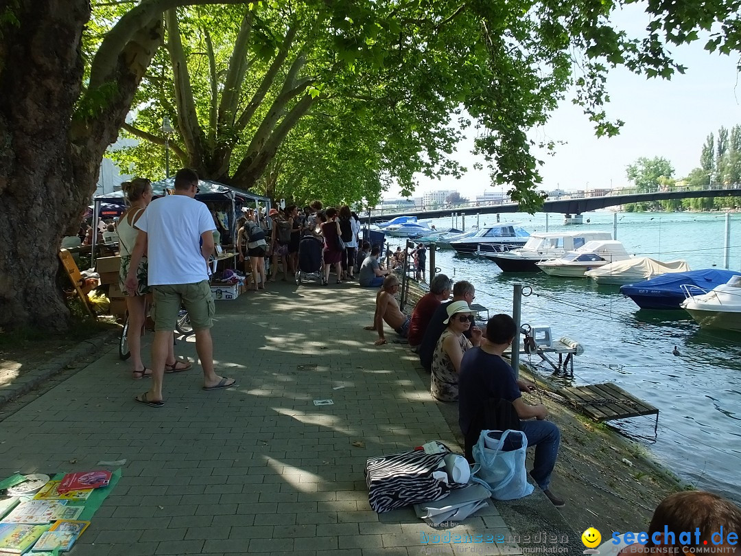 Grenzueberschreitender Hitze-Flohmarkt: Konstanz am Bodensee, 30.06.2019