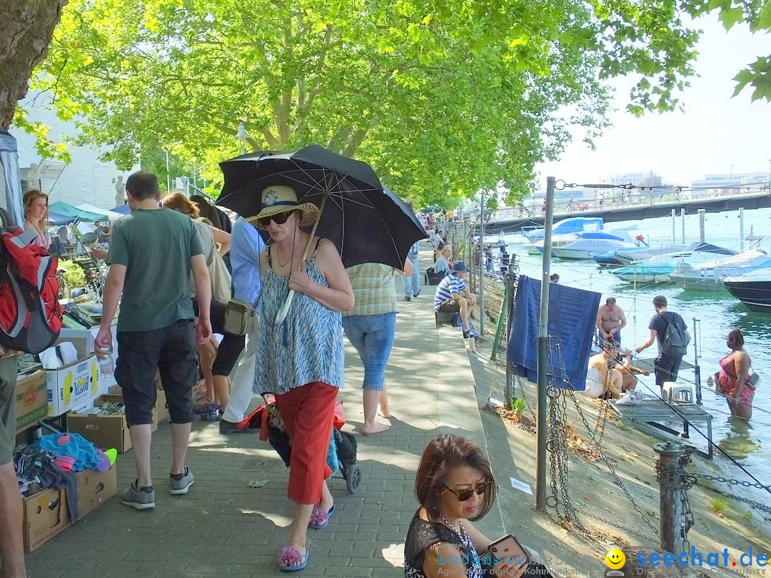 Grenzueberschreitender Hitze-Flohmarkt: Konstanz am Bodensee, 30.06.2019