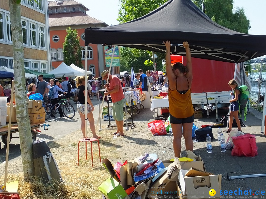 Grenzueberschreitender Hitze-Flohmarkt: Konstanz am Bodensee, 30.06.2019