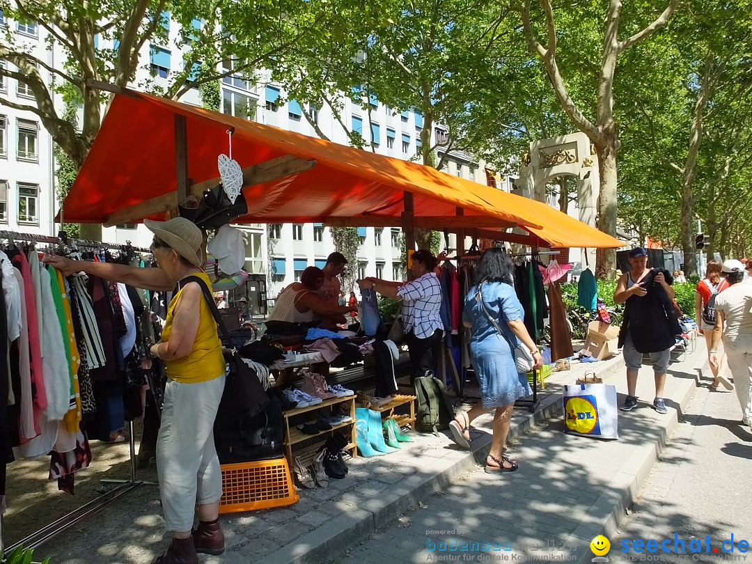 Grenzueberschreitender Hitze-Flohmarkt: Konstanz am Bodensee, 30.06.2019