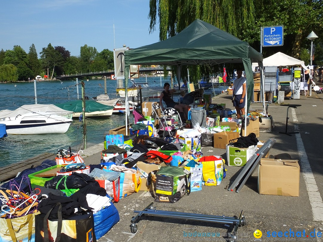 Grenzueberschreitender Hitze-Flohmarkt: Konstanz am Bodensee, 30.06.2019