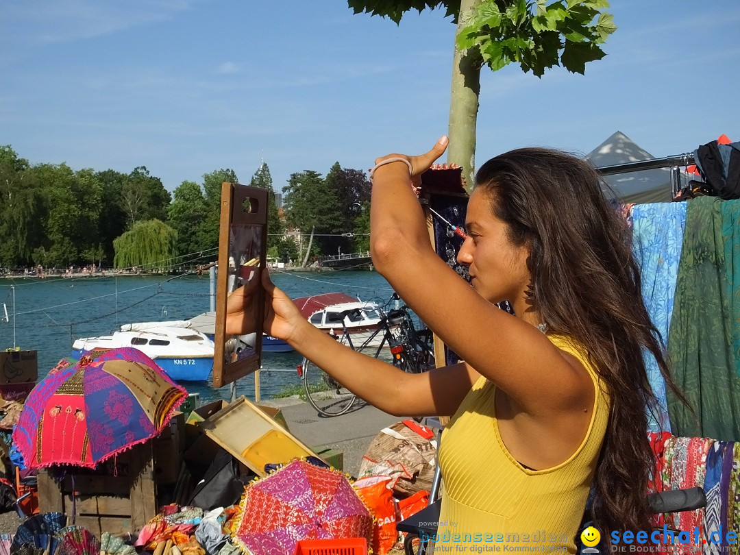 Grenzueberschreitender Hitze-Flohmarkt: Konstanz am Bodensee, 30.06.2019