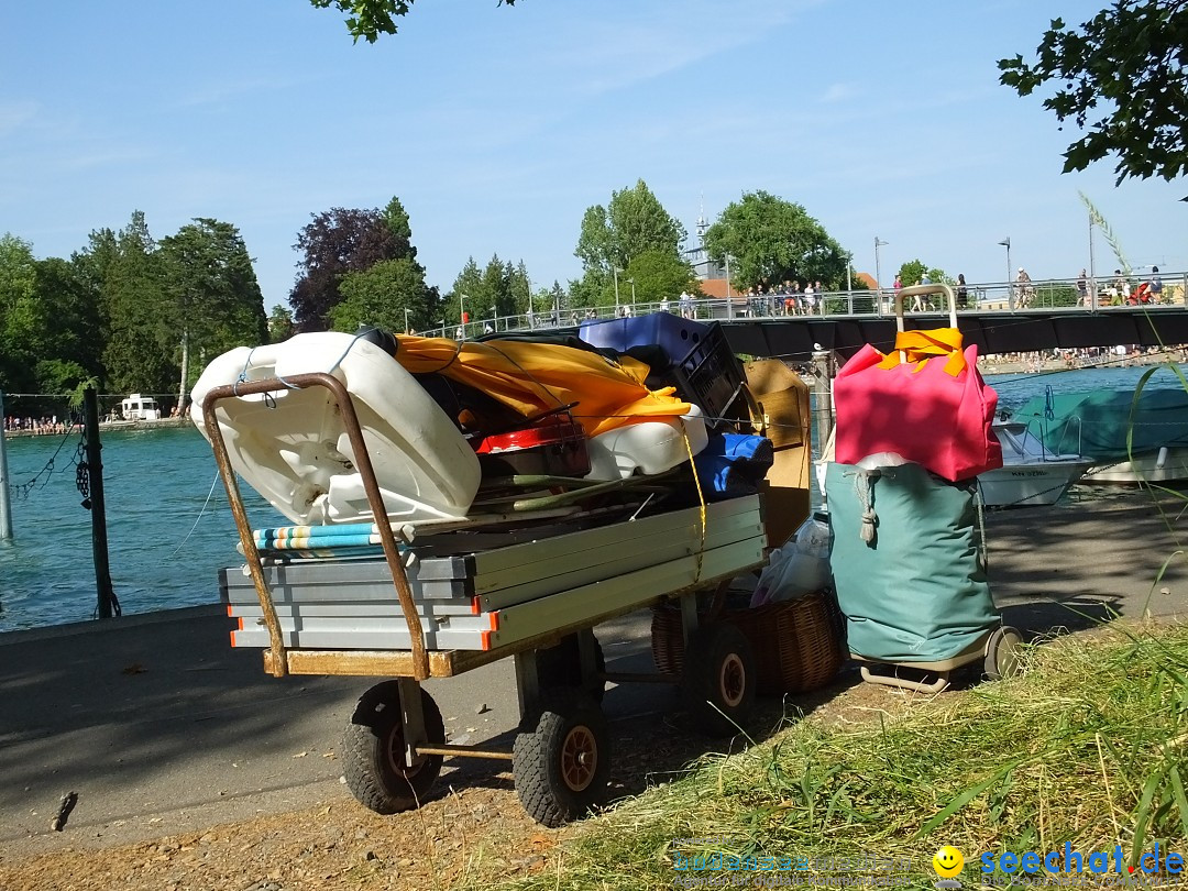 Grenzueberschreitender Hitze-Flohmarkt: Konstanz am Bodensee, 30.06.2019