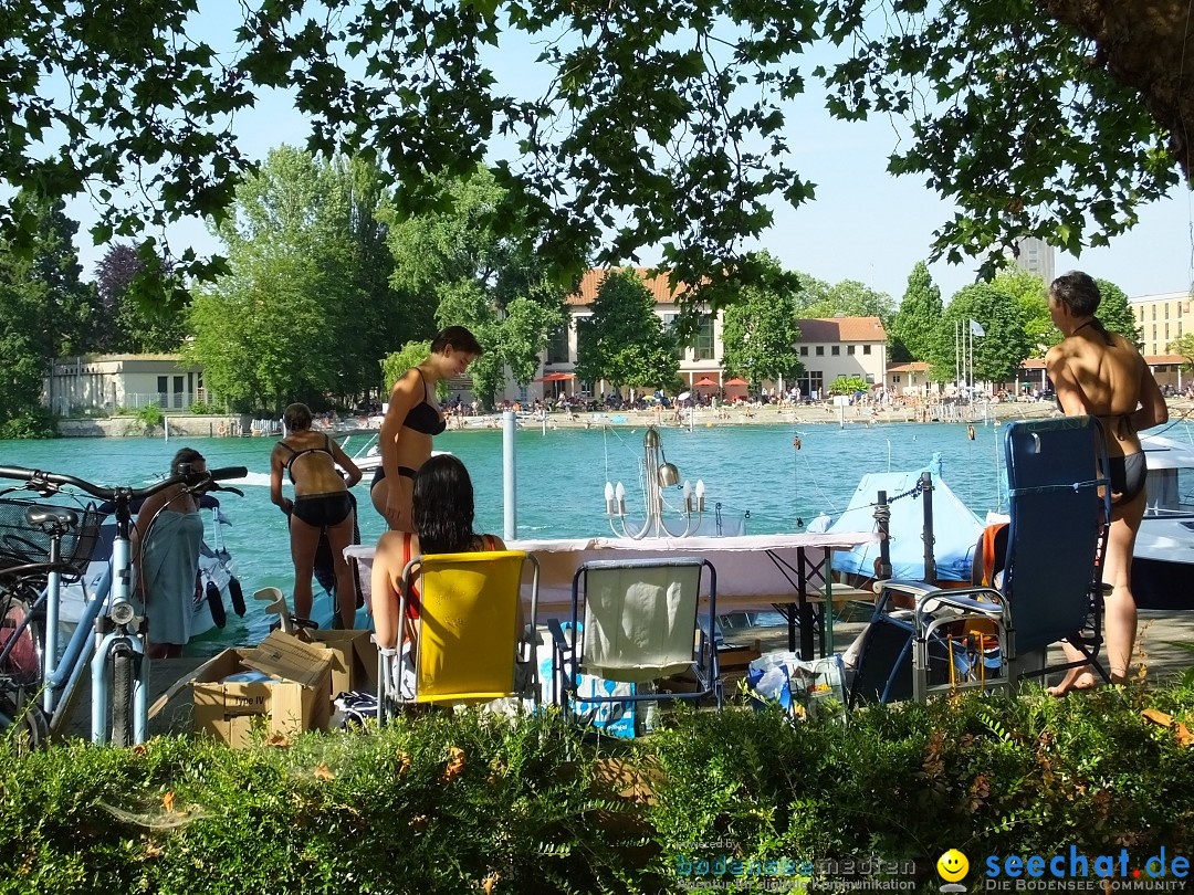 Grenzueberschreitender Hitze-Flohmarkt: Konstanz am Bodensee, 30.06.2019